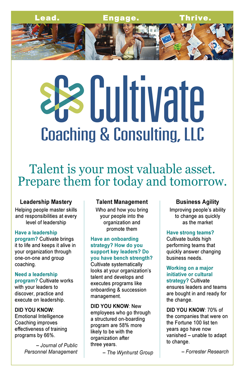 Marketing Brochure for Cultivate Coaching & Consulting, LLC